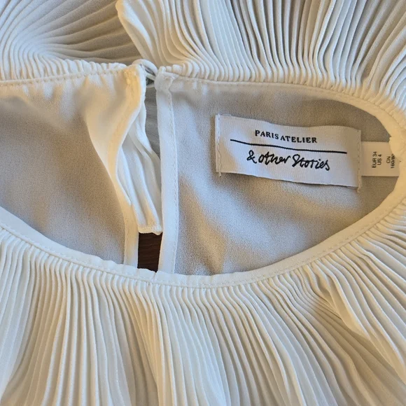 & Other Stories White Ruffled Blouse - Picture 3 of 7